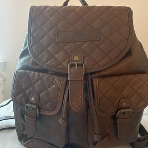Vintage-look Faux Leather Backpack
